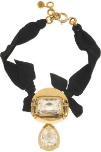 Lanvin crystal ribbon necklace